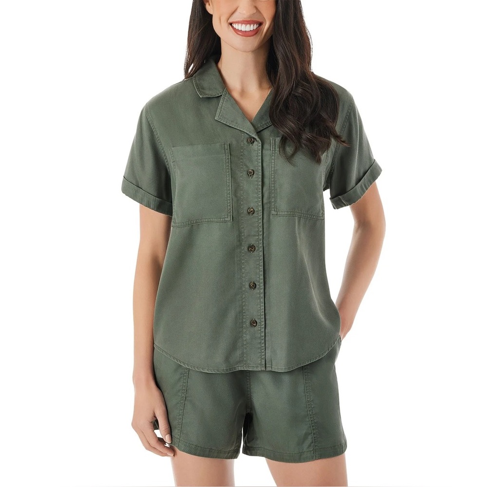 NWT Member's Mark Women's Tencel Camp Shirt